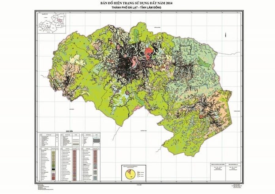 Bản đồ quy hoạch sử dụng đất thành phố Đà Lạt