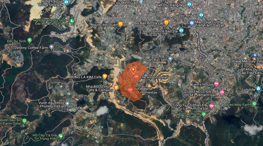 Vị trí khu quy hoạch An Sơn Đà Lạt 