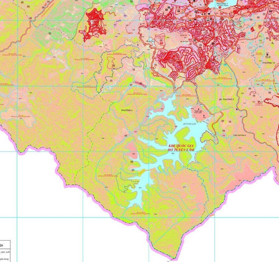 Quy hoạch sử dụng đất phường 4 được thể hiện trên bản đồ quy hoạch sử dụng đất đến năm 2030 TP Đà Lạt
