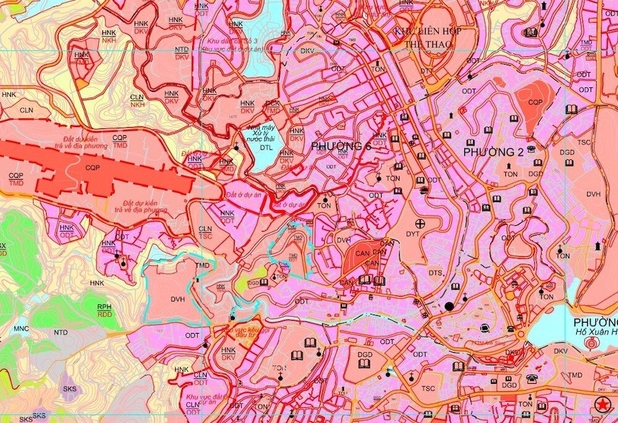 Bản đồ Quy hoạch sử dựng đất Phường 6 Đà Lạt