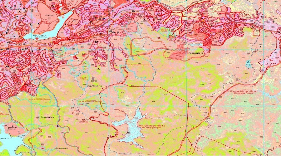 Bản đồ Quy hoạch sử dựng đất Phường 10 Đà Lạt