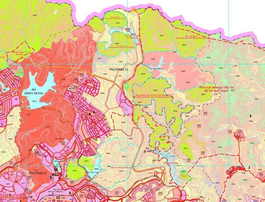 Bản đồ Quy hoạch sử dựng đất Phường 12 Đà Lạt