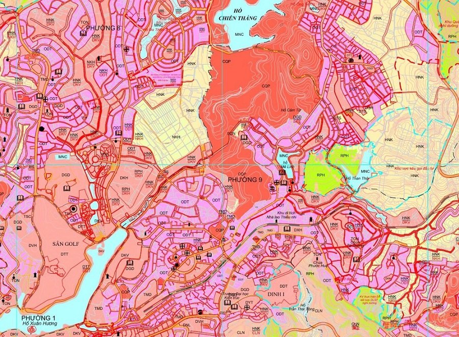 Bản đồ Quy hoạch sử dựng đất Phường 9 Đà Lạt