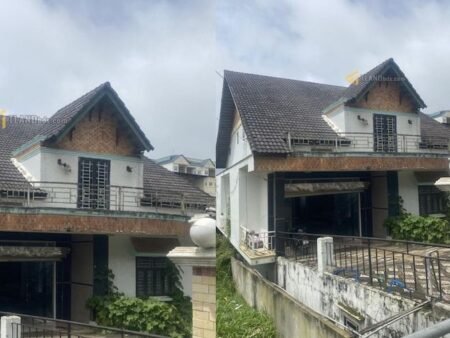 Diện tích: 408 m² (gồm 285 m² đất thổ cư và 123 m² đất nông nghiệp), khuôn đất rộng với kích thước 12m x 30m mang đến không gian thoáng đãng và rộng rãi. Kết cấu: Biệt thự 2 tầng được thiết kế sang trọng, gồm tổng cộng 13 phòng, đảm bảo không gian sinh hoạt và kinh doanh thuận lợi. Quy hoạch: Biệt lập, đảm bảo tính riêng tư và không gian sống chất lượng. Pháp lý: Sổ hồng riêng, pháp lý minh bạch, sẵn sàng giao dịch sang tên nhanh chóng. Hướng: Bắc và Nam, mang lại phong thủy tốt, đón nắng và gió tự nhiên quanh năm, giúp không gian sống luôn thoáng mát và trong lành.