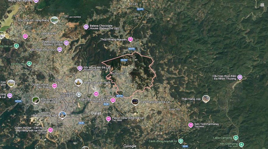 Vị Trí Địa Lý Phường 12, Đà Lạt