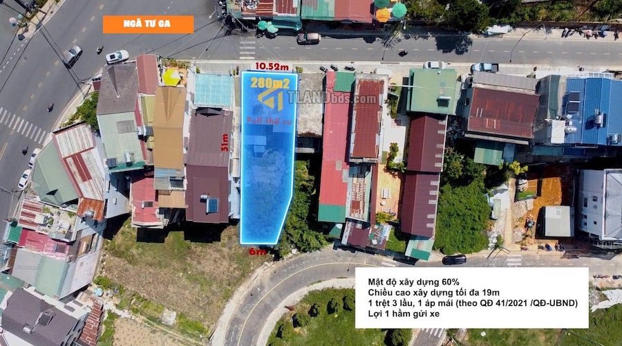 Đất Mặt Tiền Nguyễn Trãi, P10, Đà Lạt mặt tiền rộng 10.52m chỉ 84tr/m2 Đất Mặt Tiền Nguyễn Trãi, P10, Đà Lạt mặt tiền rộng 10.52m chỉ 84tr/m2