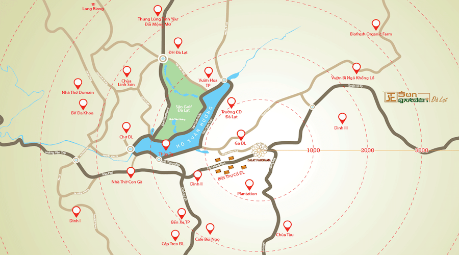 Tiện ích ngoại khu của chung cư Sun Garden Đà Lạt