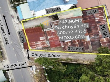 Nhà C4 mặt tiền Nam Hồ, P11, Đà Lạt, 12.93m x 34m sổ riêng XD