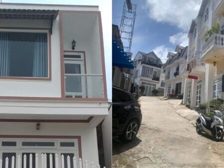 Nhà phố hẻm ô tô nhỏ Nguyễn Trung Trực, P4, Đà Lạt mặt tiền rộng 4m.