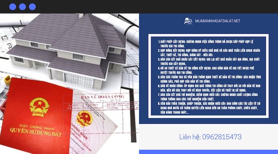 Hồ sơ hoàn công Đà Lạt bao gồm những gì? Quy trình thực hiện chi tiết