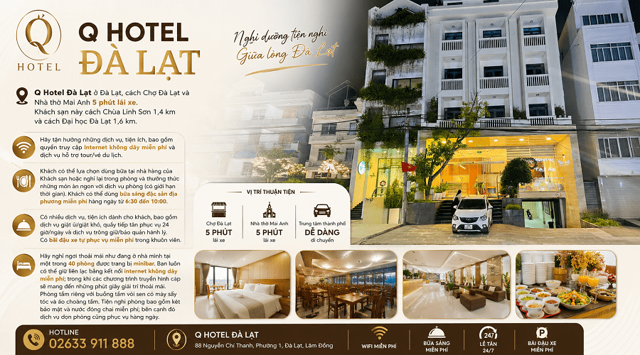 Q Đà Lạt Hotel Hai Bà Trưng là khách sạn như thế nào?
