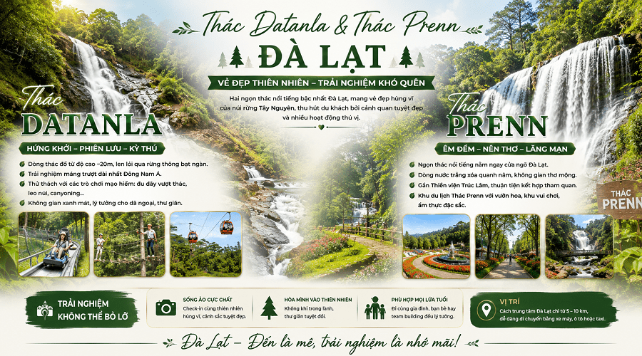 Thác Datanla & Thác Prenn