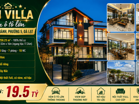 Villa 4 Tầng View Đẹp Tại Vạn Thành, Đà Lạt – 250m² Full Thổ - 19.5 Tỷ