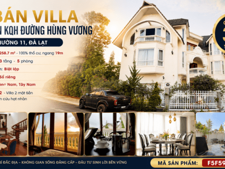 Villa đẳng cấp Mặt Tiền KQH Viện Nghiên Cứu hạt Nhân, Phường 11, Đà Lạt