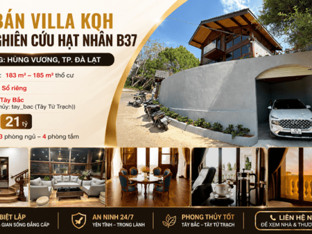 Villa KQH Viện Nghiên Cứu Hạt Nhân Hùng Vương Đà Lạt 185.8 m² - 21 Tỷ