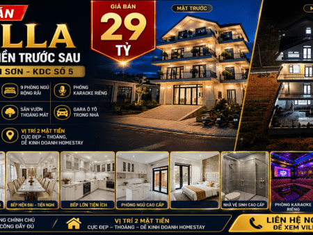 Villa 2 Mặt Tiền An Sơn Đà Lạt – Diện Tích 312m2, 9PN, Giá 29 Tỷ