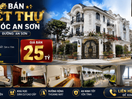 Biệt Thự Lô Góc An Sơn Đà Lạt – Vị Trí Đắc Địa, Sổ Riêng, Giá 25 Tỷ