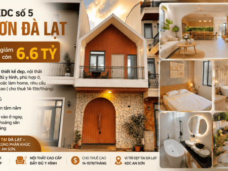 Nhà Phố 2 tầng KDC An Sơn Đà Lạt – Giá Giảm Còn 6.6 Tỷ
