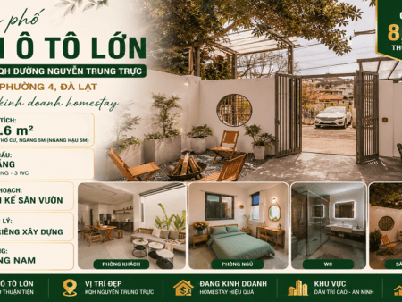 Homestay 2 tầng KQH Thái Lâm P4 Đà Lạt - 92.6m² - 8.2 tỷ
