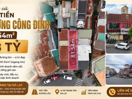 Nhà Mặt Tiền Trương Công Định – Phan Đình Phùng P2 Đà Lạt - 82m2 - 18 tỷ