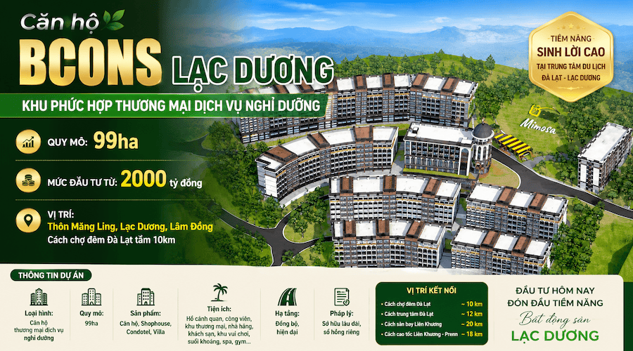 Căn hộ Bcons Lạc Dương - Khu phức hợp thương mại dịch vụ nghỉ dưỡng
