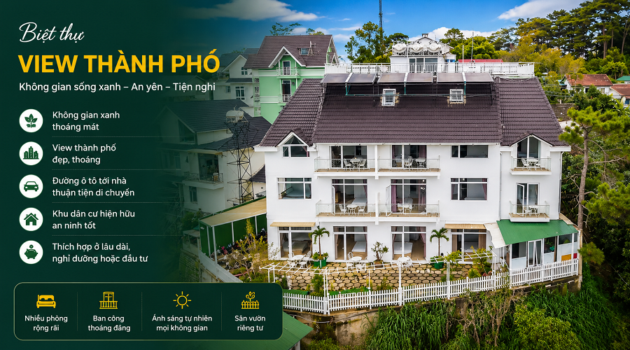 Villa 3 tầng làm khách sạn view Lê Văn Tám P10 cũ Đà Lạt 522,73 m2 - 39 tỷ Villa 3 tầng làm khách sạn view Lê Văn Tám P10 cũ Đà Lạt 522,73 m2 - 39 tỷ