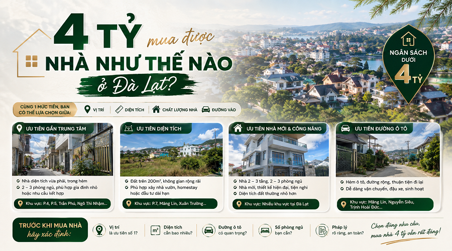 4 tỷ mua được nhà như thế nào ở Đà Lạt?